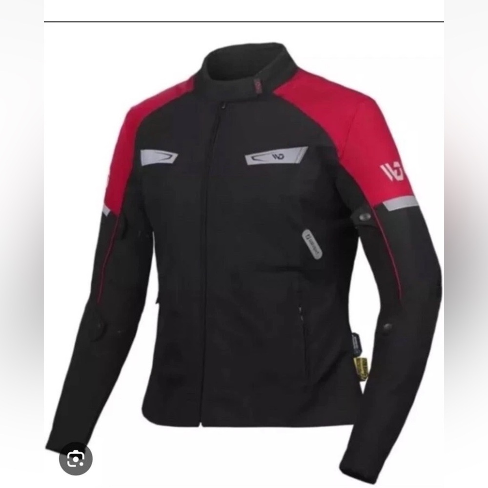New Womens WD Motorsports Vegas Black/red Biker/moto Textile riding jacket Sz XS